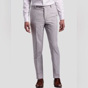 NEW $100 JOE Joseph Abboud Slim Fit Linen Blend Suit Pants in Light Grey